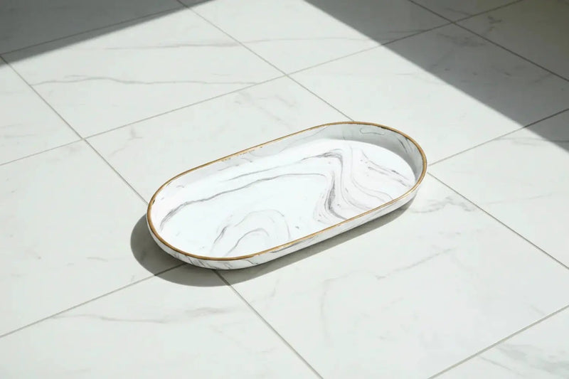 Vanity Tray - Non-Slip Marble Large by House Of Avana