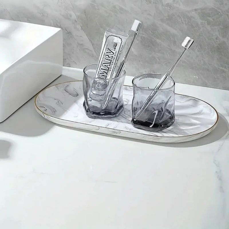 Vanity Tray - Non-Slip Marble Large by House Of Avana