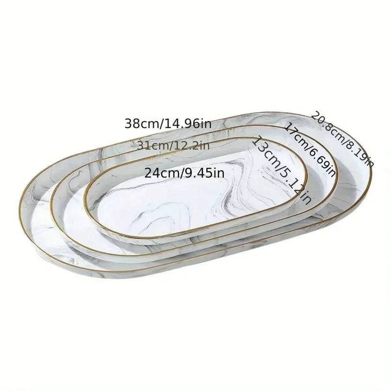 Vanity Tray - Non-Slip Marble Large by House Of Avana