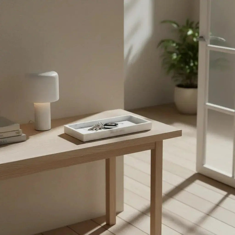 Vanity Tray - Non-Slip White Marble by House Of Avana