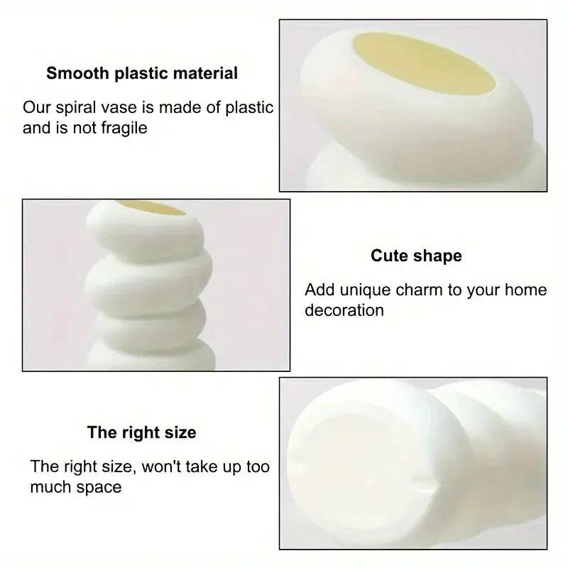 Vase - Contemporary White Spiral by House Of Avana