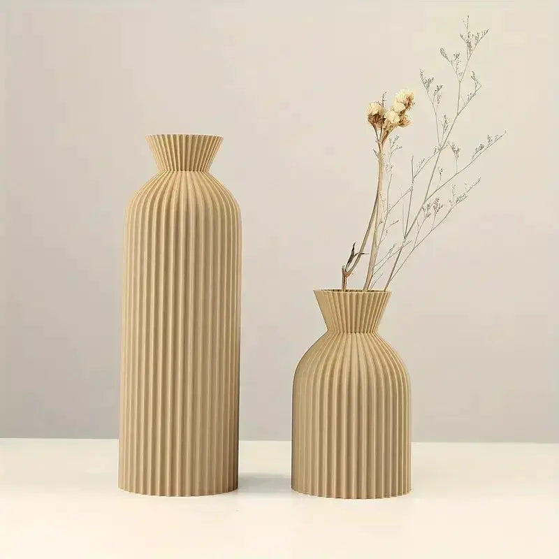 Vase - Decorative Black Plastic by House Of Avana