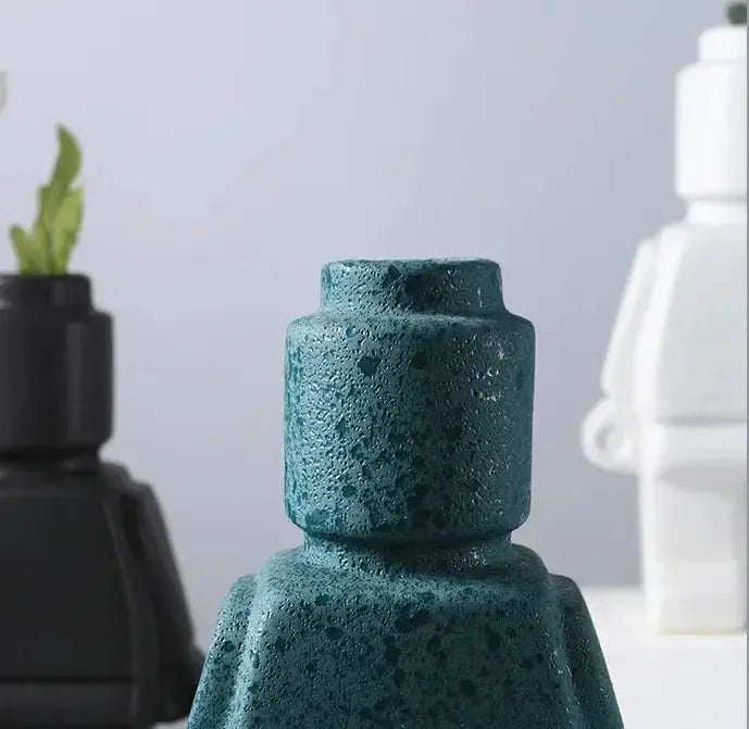 Modern Brick Figure Decorative Sculpture for Contemporary Home Decor by House Of Avana