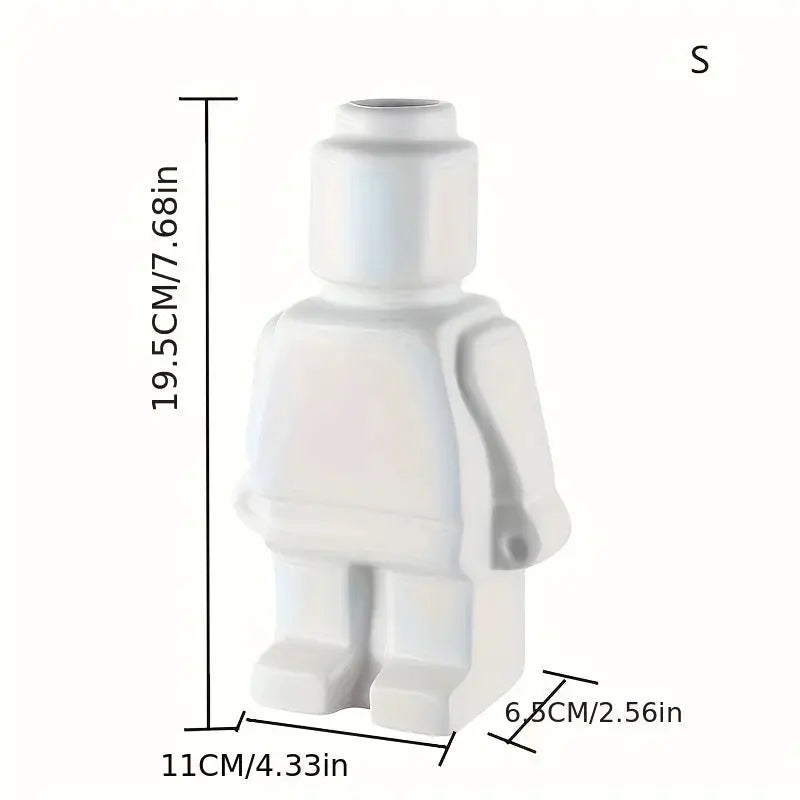 Modern Brick Figure Decorative Sculpture for Contemporary Home Decor by House Of Avana