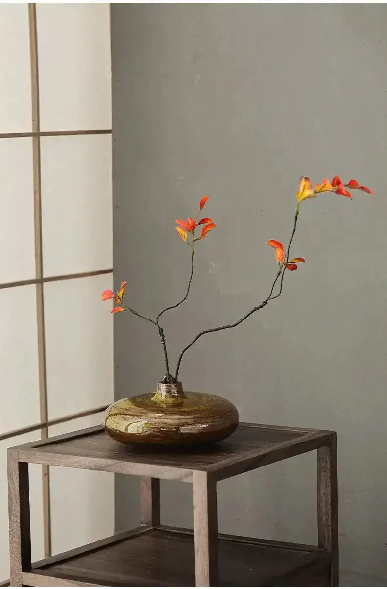Vase - Decorative Porcelain Flat by House Of Avana