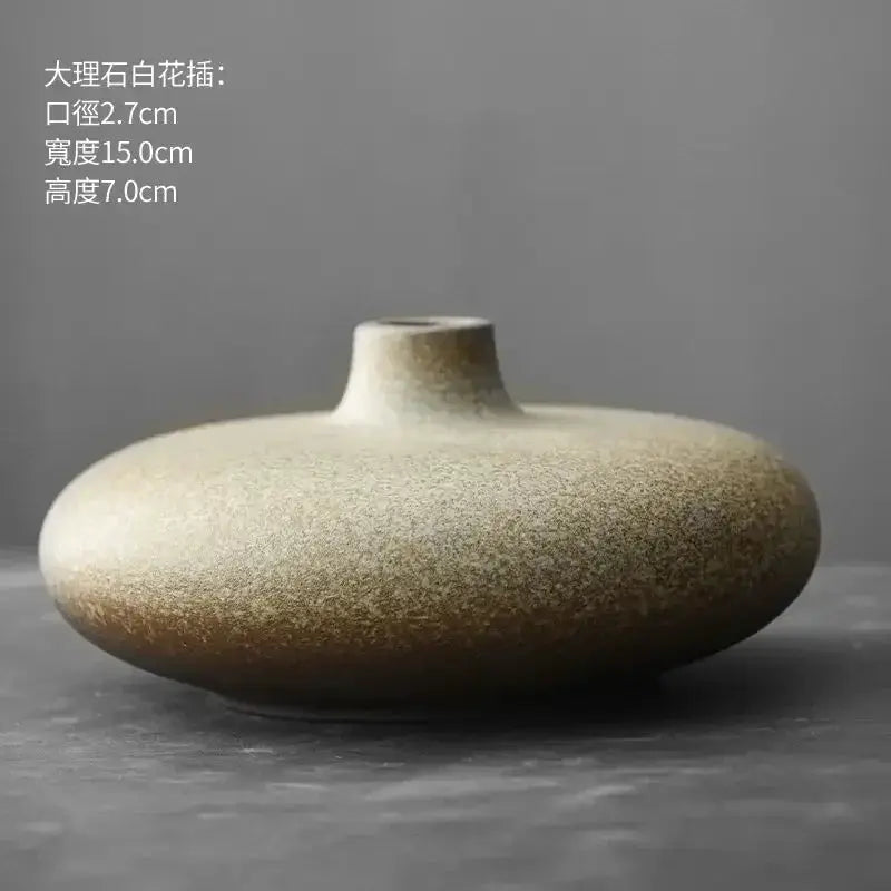 Vase - Decorative Porcelain Flat by House Of Avana