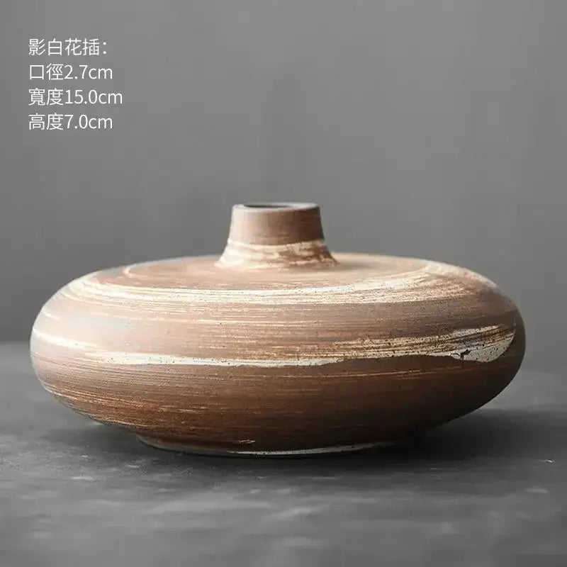 Vase - Decorative Porcelain Flat by House Of Avana