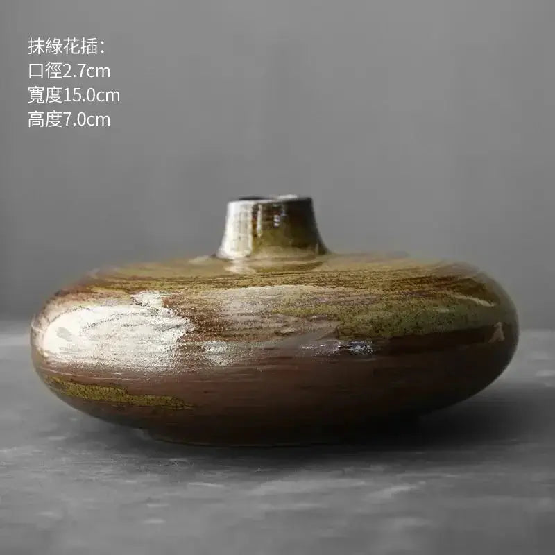 Vase - Decorative Porcelain Flat by House Of Avana