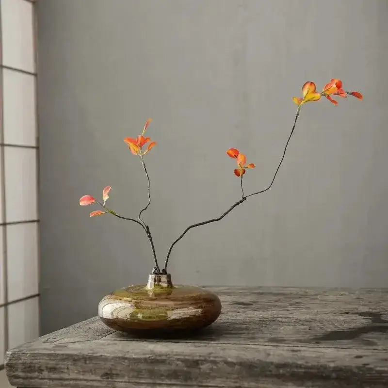 Vase - Decorative Porcelain Flat by House Of Avana