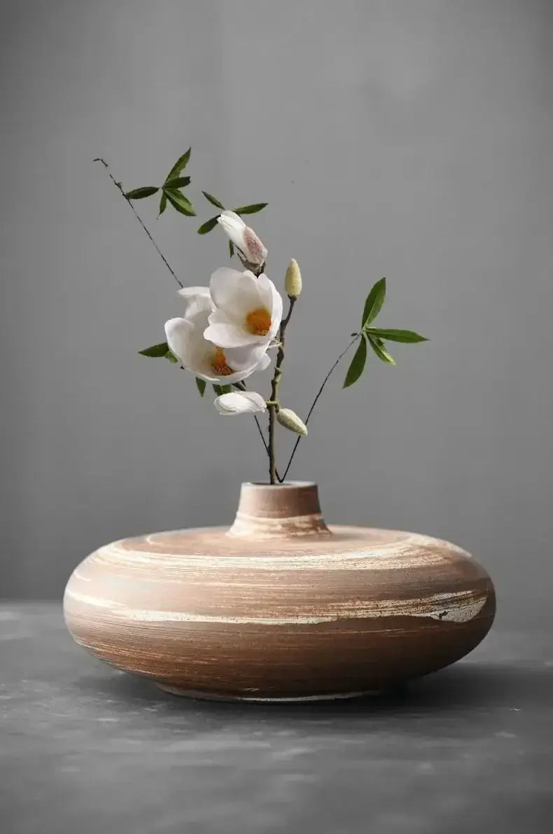Vase - Decorative Porcelain Flat by House Of Avana