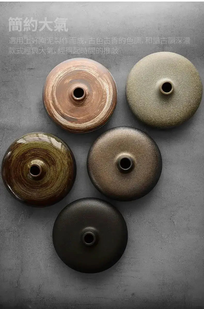 Vase - Decorative Porcelain Flat by House Of Avana