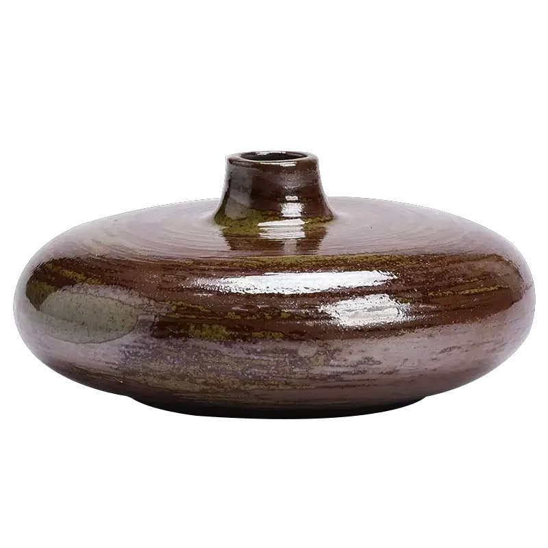 Vase - Decorative Porcelain Flat by House Of Avana
