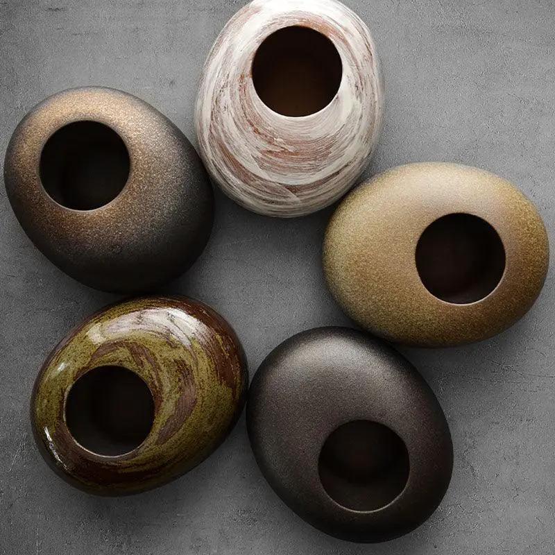 Vase - Decorative Terracotta Black by House Of Avana