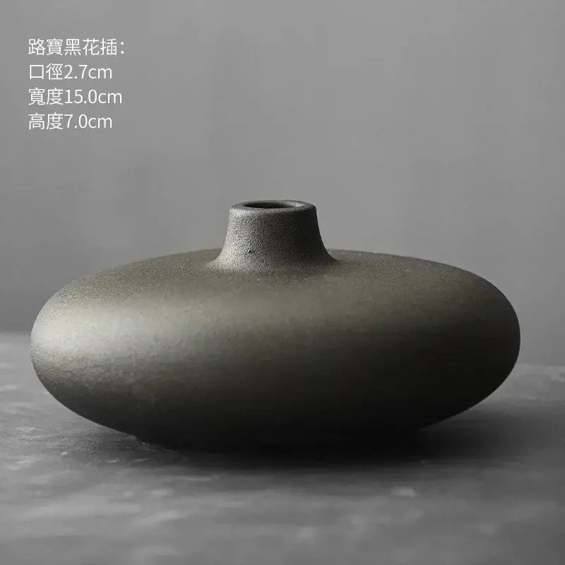 Vase - Decorative Terracotta Black by House Of Avana