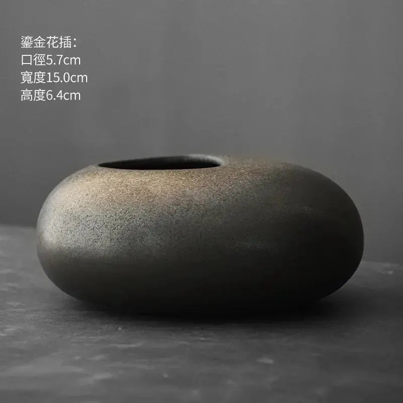 Vase - Decorative Terracotta Black by House Of Avana