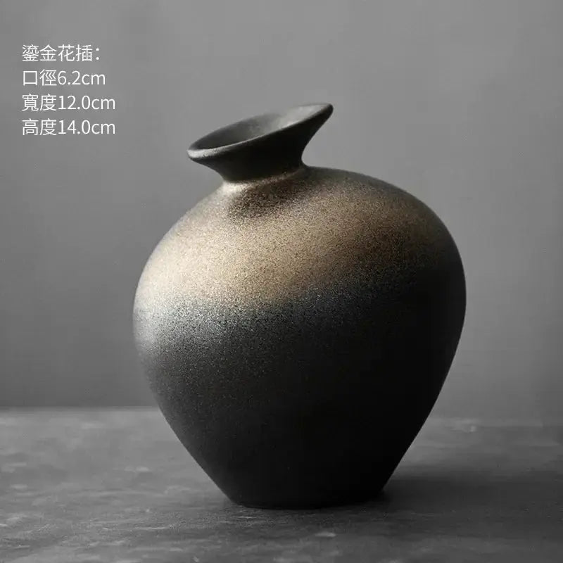 Vase - Decorative Terracotta Black by House Of Avana