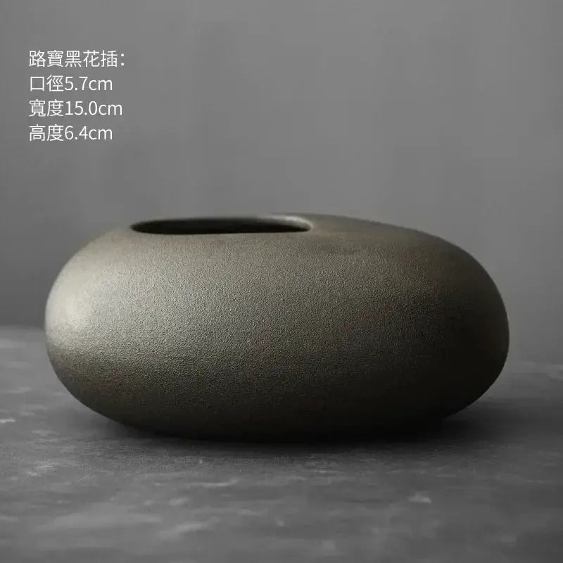 Vase - Decorative Terracotta Black by House Of Avana