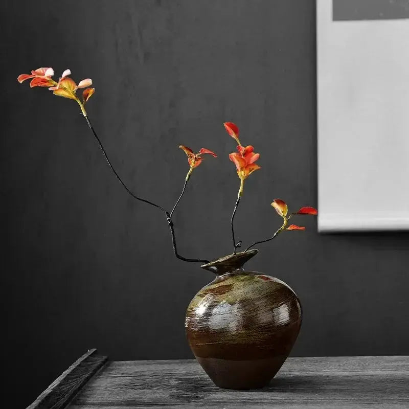 Vase - Decorative Terracotta Black by House Of Avana