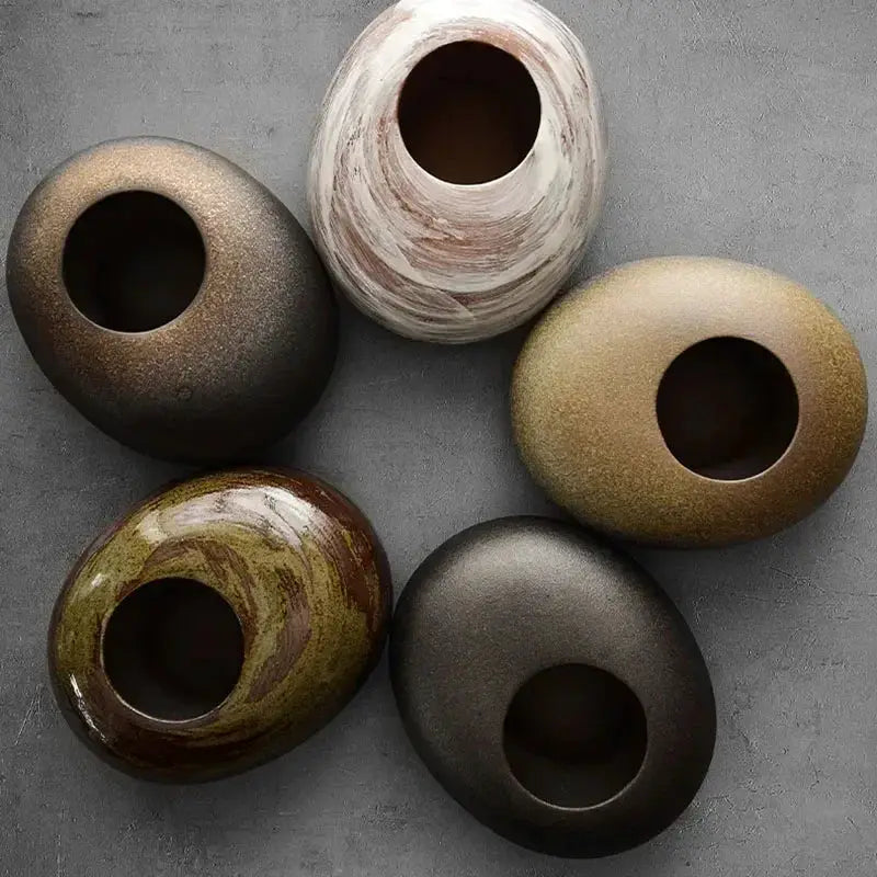 Vase - Decorative Terracotta Black by House Of Avana