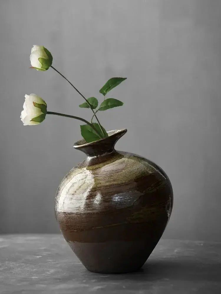 Vase - Decorative Terracotta Black by House Of Avana