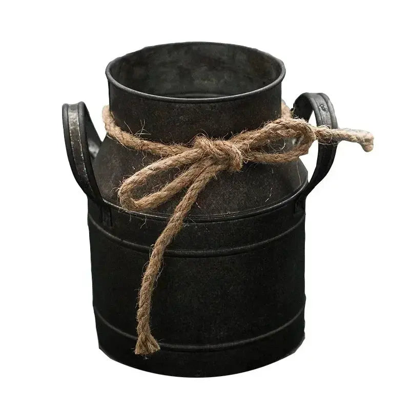 Vase - Decorative Tin Flower Bucket by House Of Avana