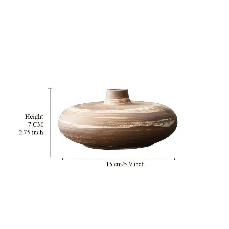 Vase - Minimalist Ceramic Beige by House Of Avana