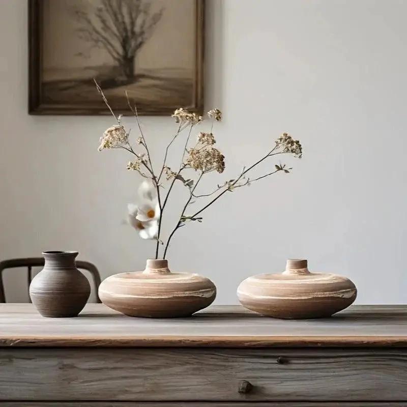 Vase - Minimalist Ceramic Beige by House Of Avana