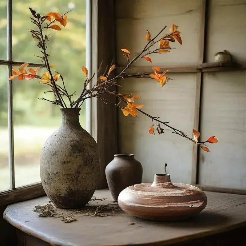 Vase - Minimalist Ceramic Beige by House Of Avana