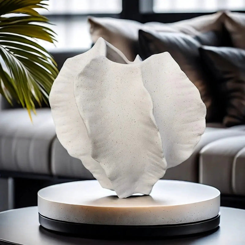 Vase - Textured Ceramic Beige by House Of Avana
