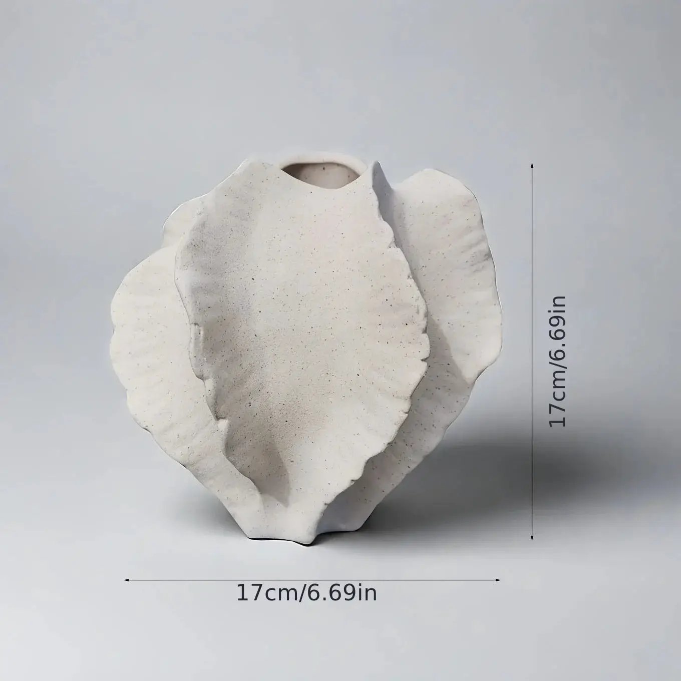 Vase - Textured Ceramic Beige by House Of Avana