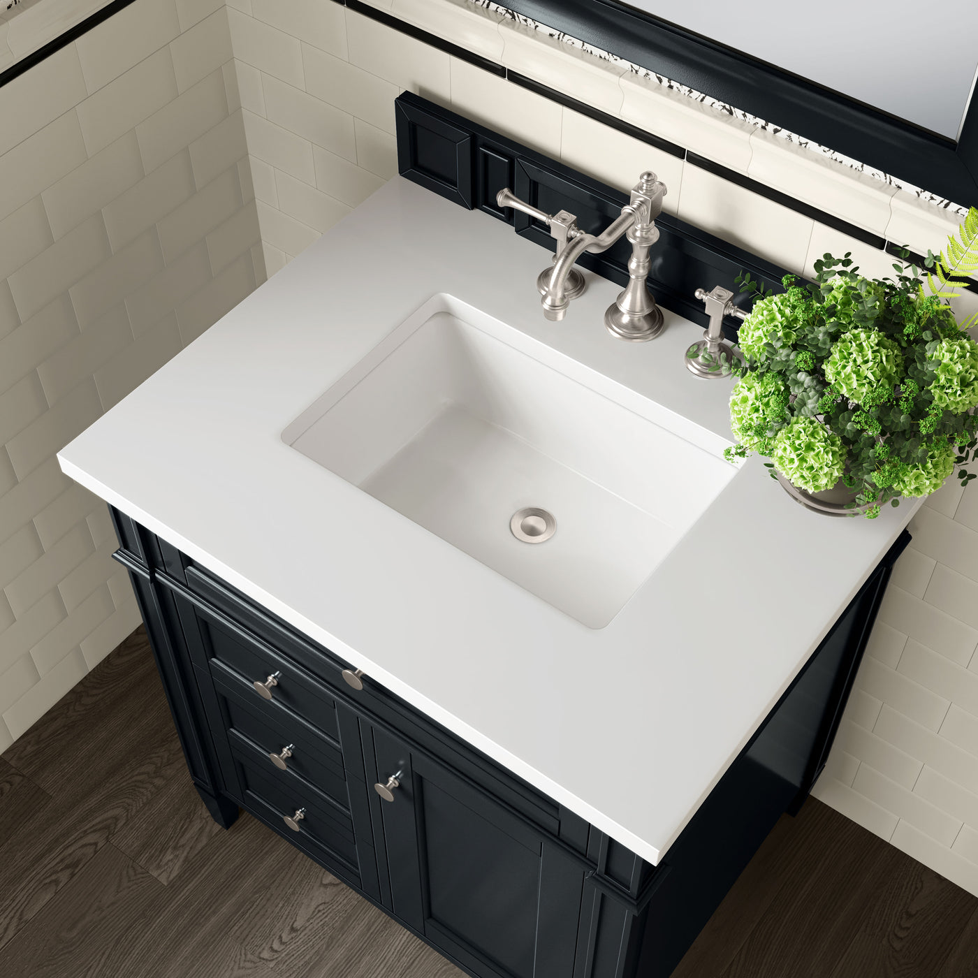 James Martin Brittany 30" Single Bathroom Vanity, Black Onyx, view 24