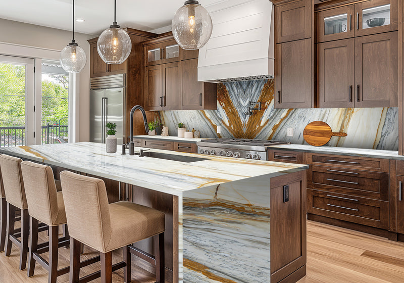 Vecchia Antico Polished Marble Slab Random room scene