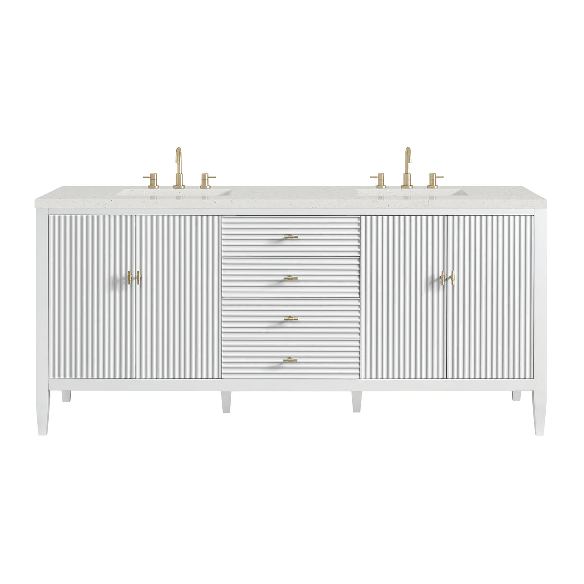 James Martin Myrrin 72" Double Bathroom Vanity, Bright White, view 31