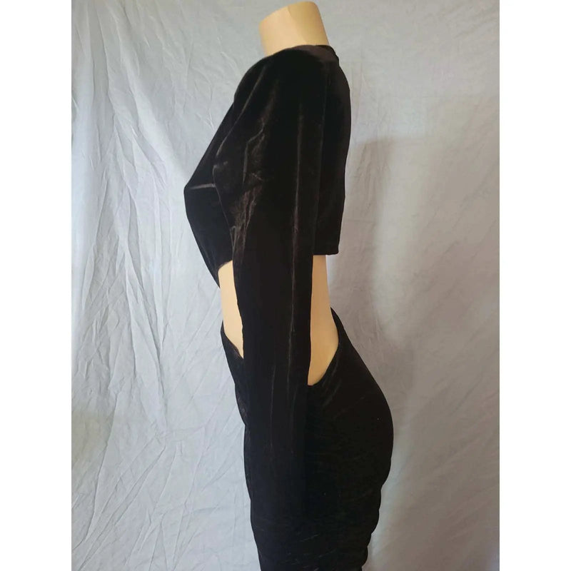 Symphony Black Velvet Dress by Selzalot