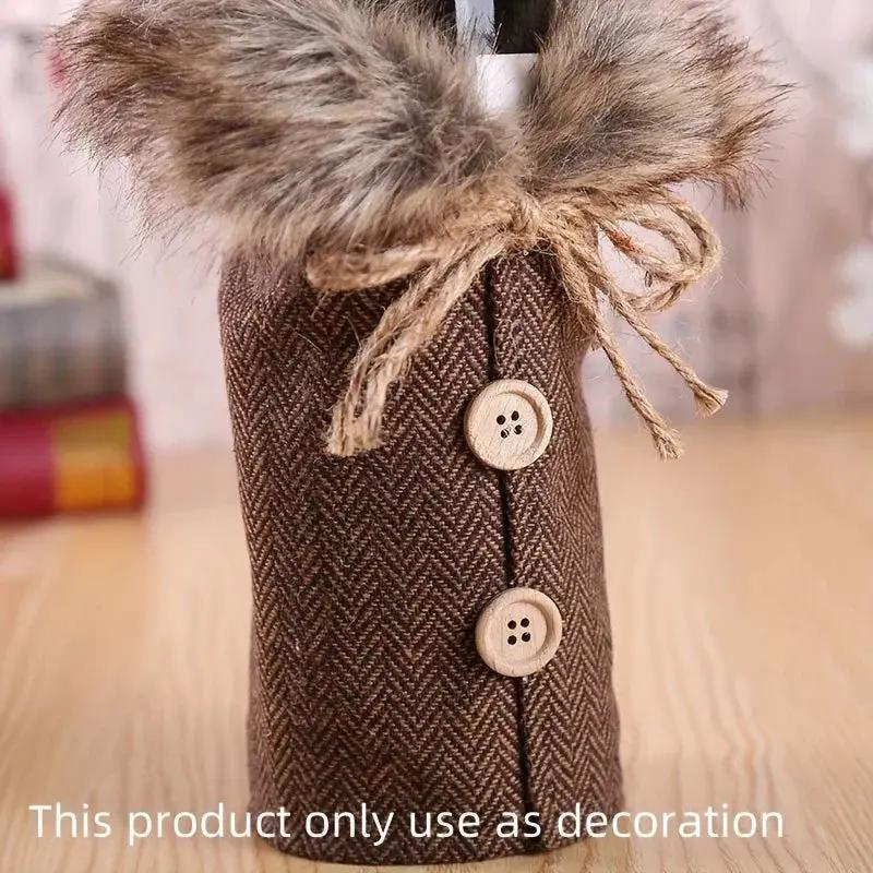 Velvet Red Wine Bottle Cover for Christmas by House Of Avana