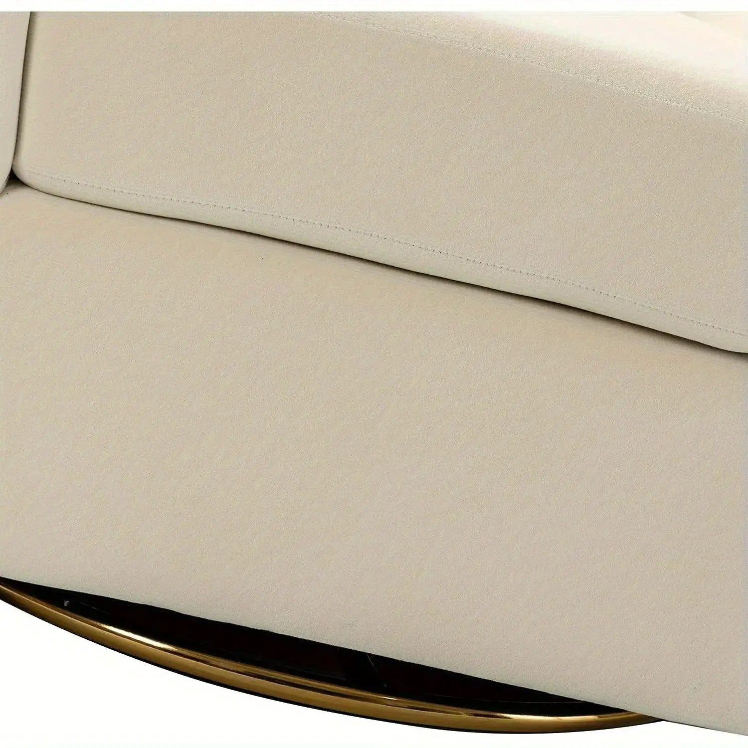 Velvet Swivel Accent Chair with Golden Metal Base by House Of Avana