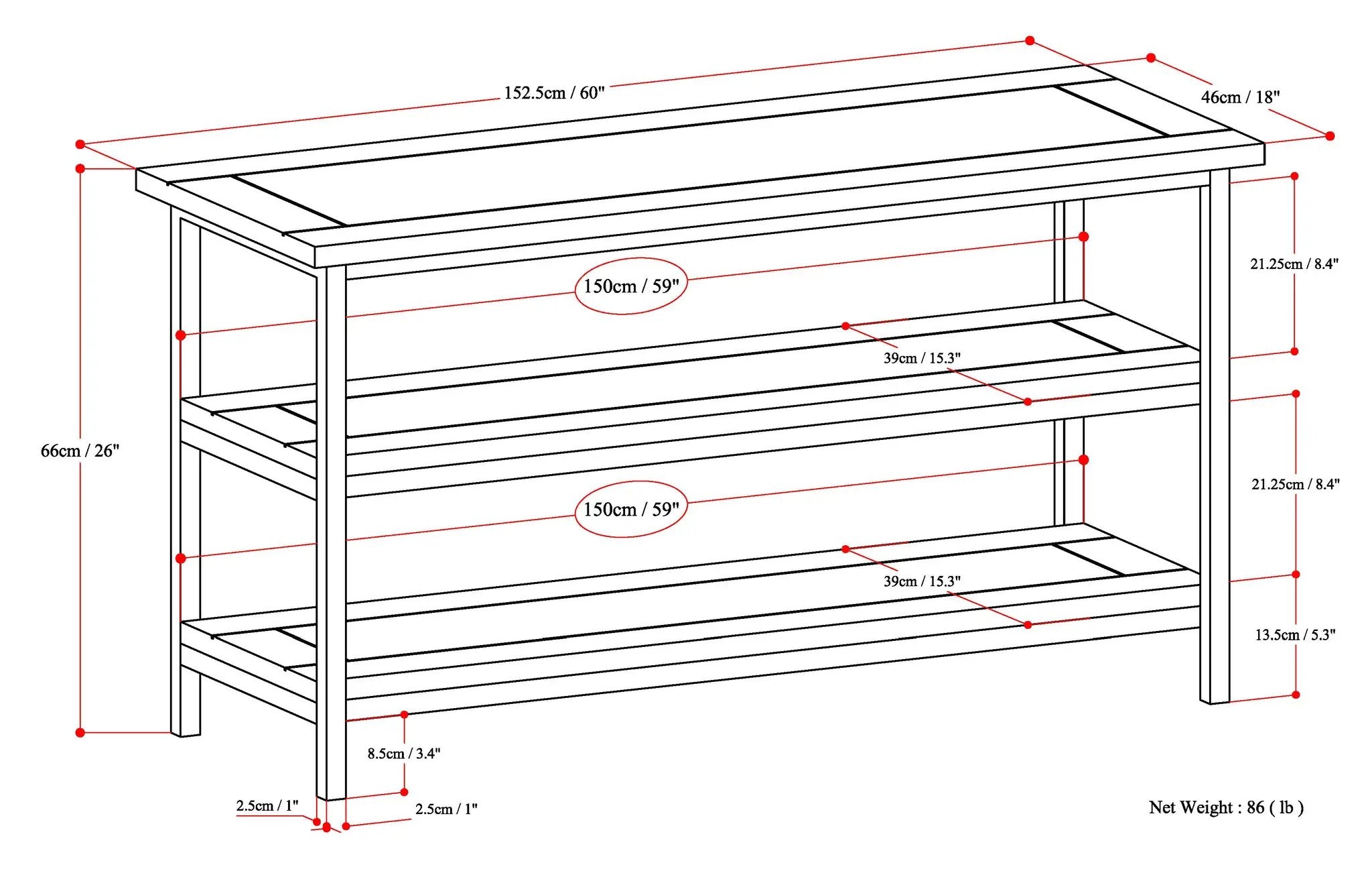 Skyler 60 Inch Wide Solid Mango Wood TV Stand in Dark by HouseOfZazla