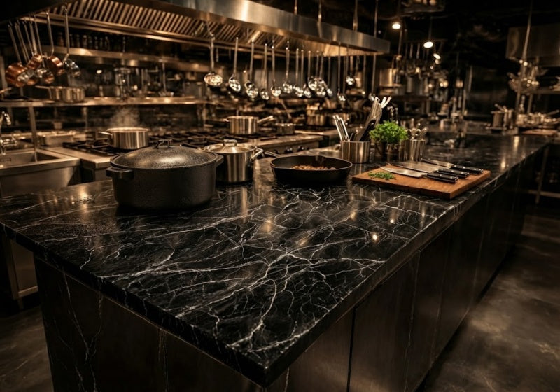 Venom Polished Quartzite Slab Random room scene