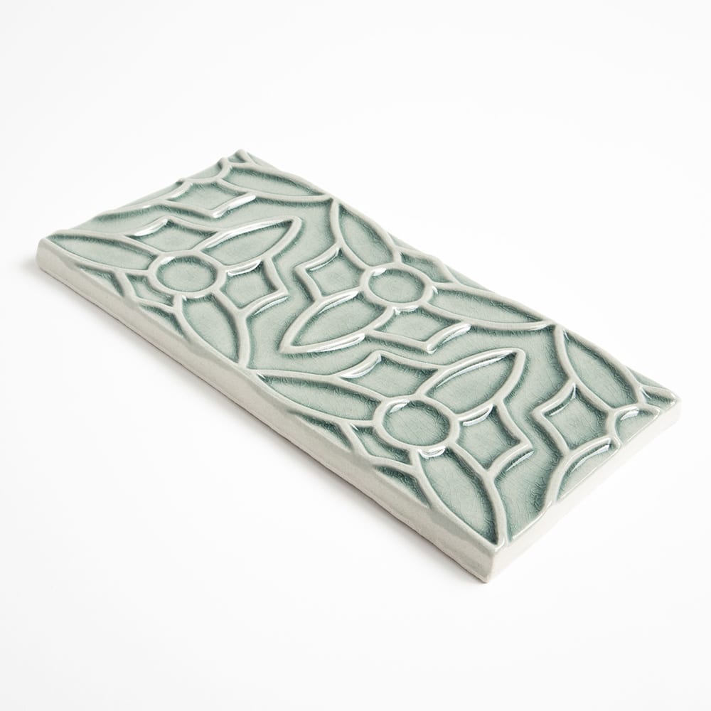 Verdant Crackled Barcelona Ceramic Accent Tiles 4x8 Ceramic Crackled 4x8 Accent Tiles — 2