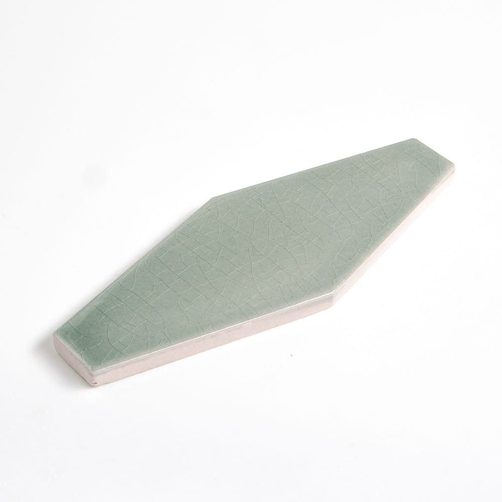 Verdant Crackled Longest Hexagon Ceramic Tiles 3x8 Ceramic Crackled 3x12 Tiles — 2