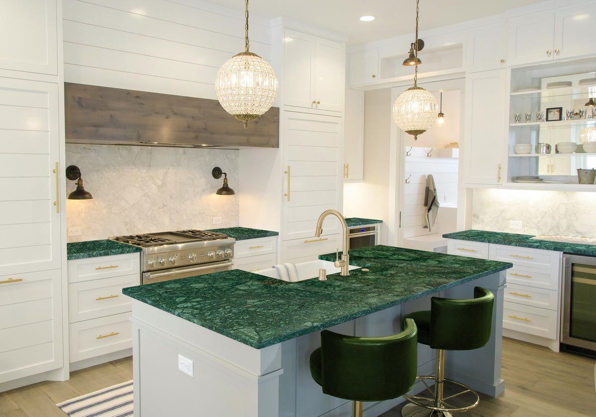 Verde Guatemala Marble Slab Random room scene