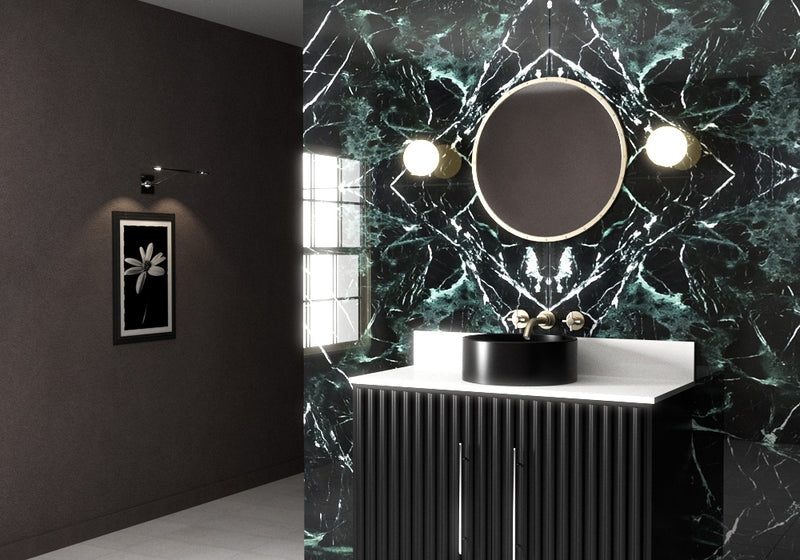 Verde Speranza Polished Marble Slab Random room scene 2