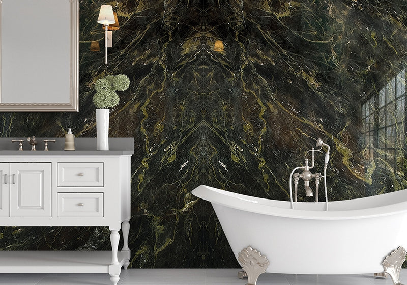 Verde Speranza Polished Marble Slab Random room scene 5
