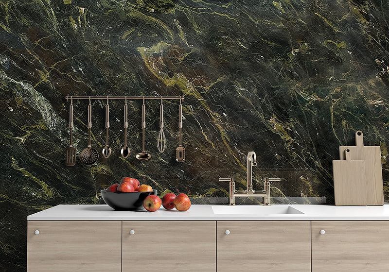 Verde Speranza Polished Marble Slab Random room scene 6