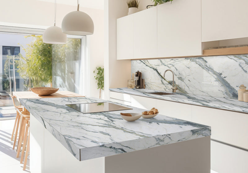 Verde Statuary Polished Marble Slab Random room scene 3