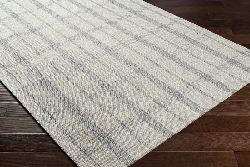Verdon Light Gray Plaid Rug by Boutique Rugs