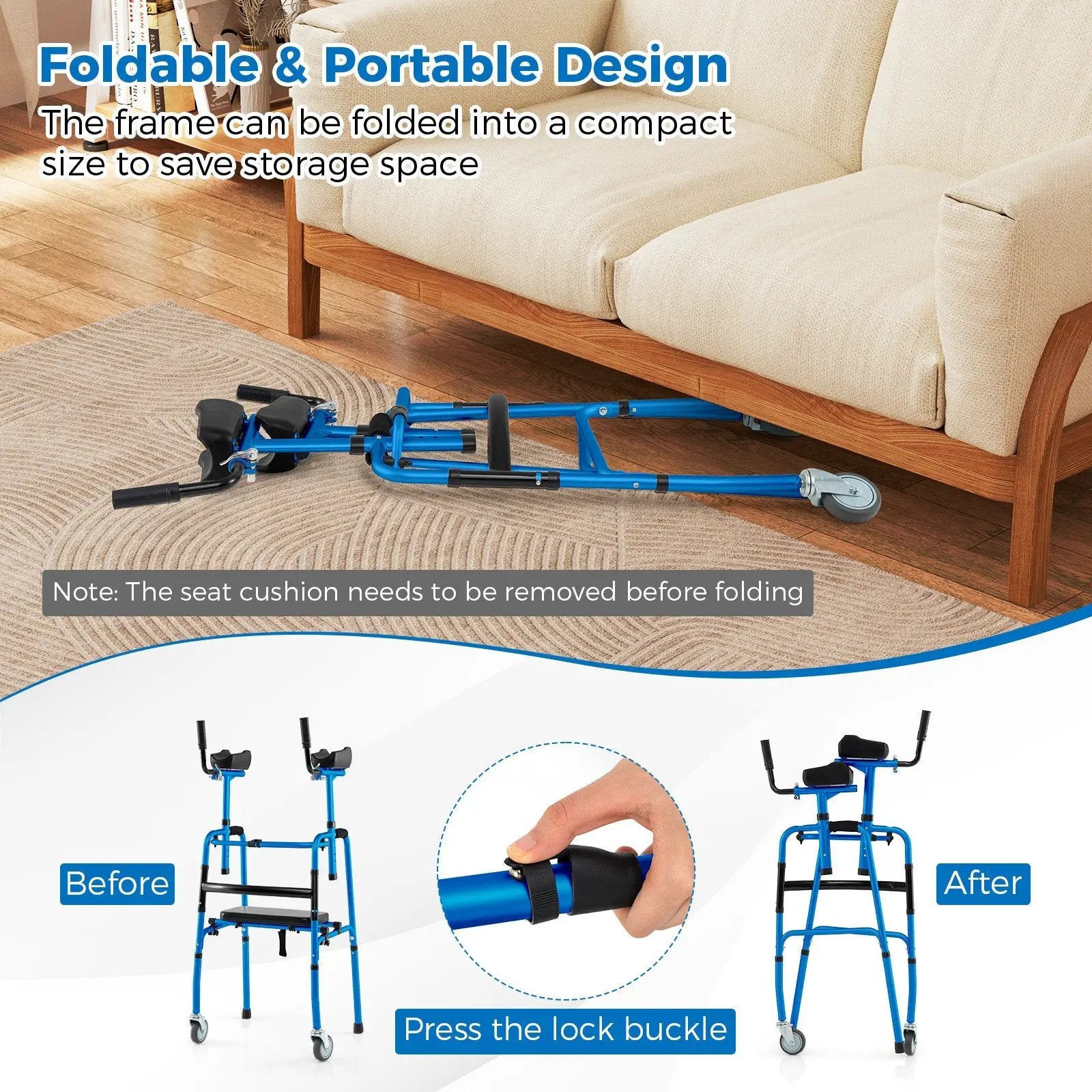 Versatile Rolling Walker for Rehabilitation Training by DirectDeals