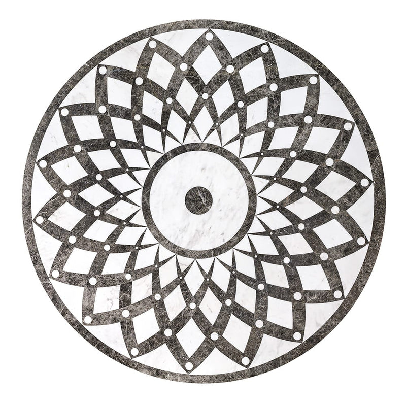 Versilys Multi Finish Round Marble Medallions 36x36 Marble Multi Finish 36x36 Medallions