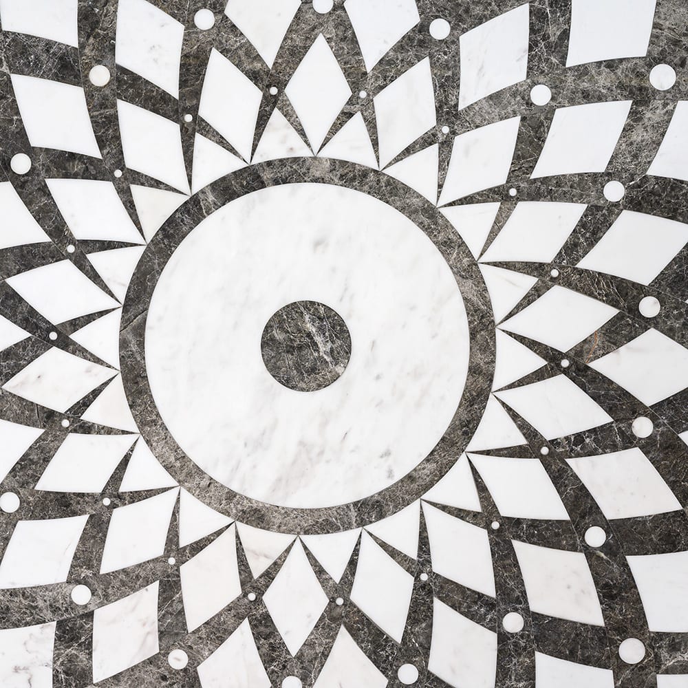 Versilys Multi Finish Round Marble Medallions 48x48 Marble Multi Finish 48x48 Medallions — 1