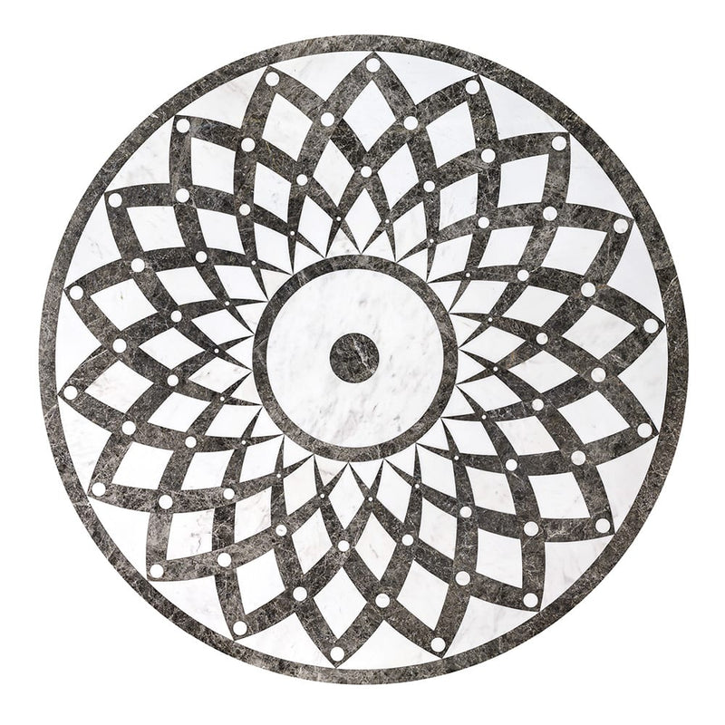 Versilys Multi Finish Round Marble Medallions 48x48 Marble Multi Finish 48x48 Medallions